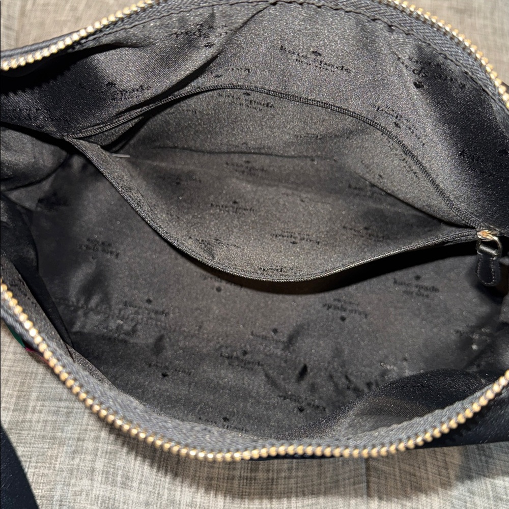 Kate Spade Carter Logo Large Black Nylon Hobo Crossbody - Picture 11 of 17